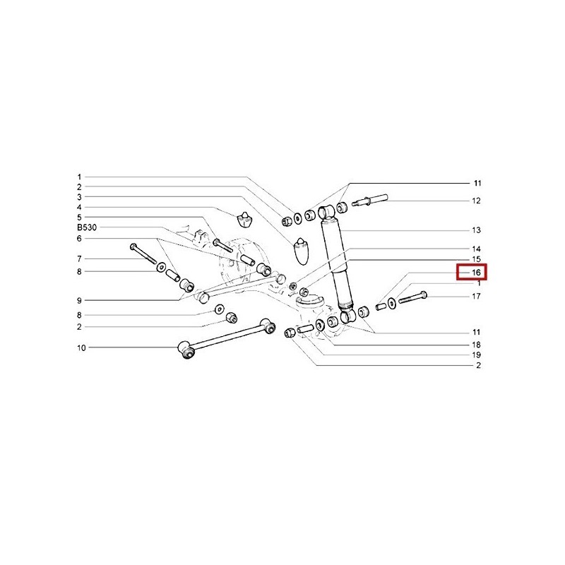 Puzdro spodne do tlmiča perovania zadného 2101-2915546