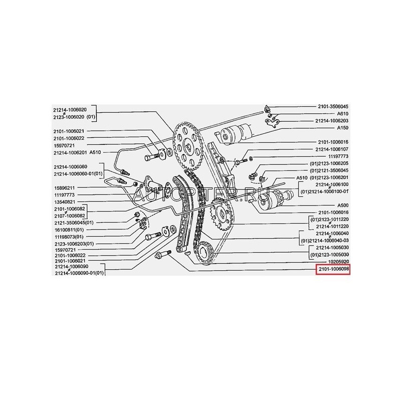 Skrutka napináku veľkého 2101-1006098