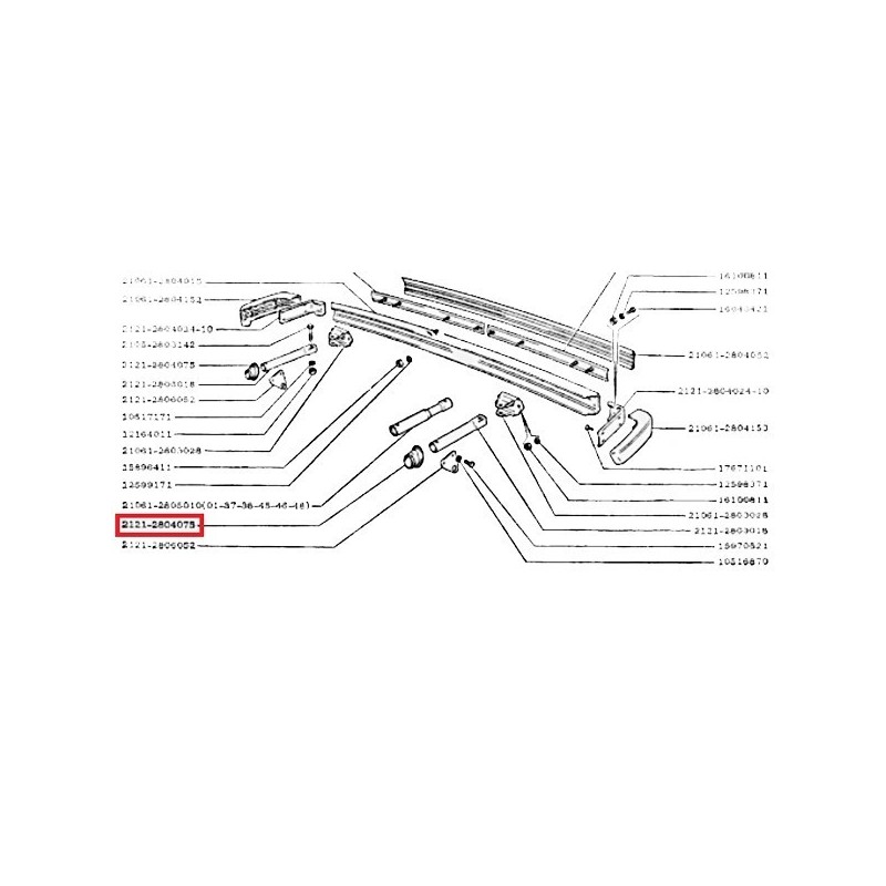 Tesnenie zadného nárazníka okrúhle 2121-2804075