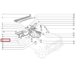 Plastová príchytka na dverový panel 2121-5004286