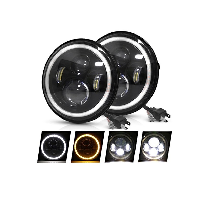 LED svetlomety 7-palcové okrúhle LADA NIVA sada 2ks