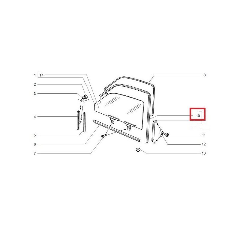 Tesnenie skla dverí NIVA 21213-6103298