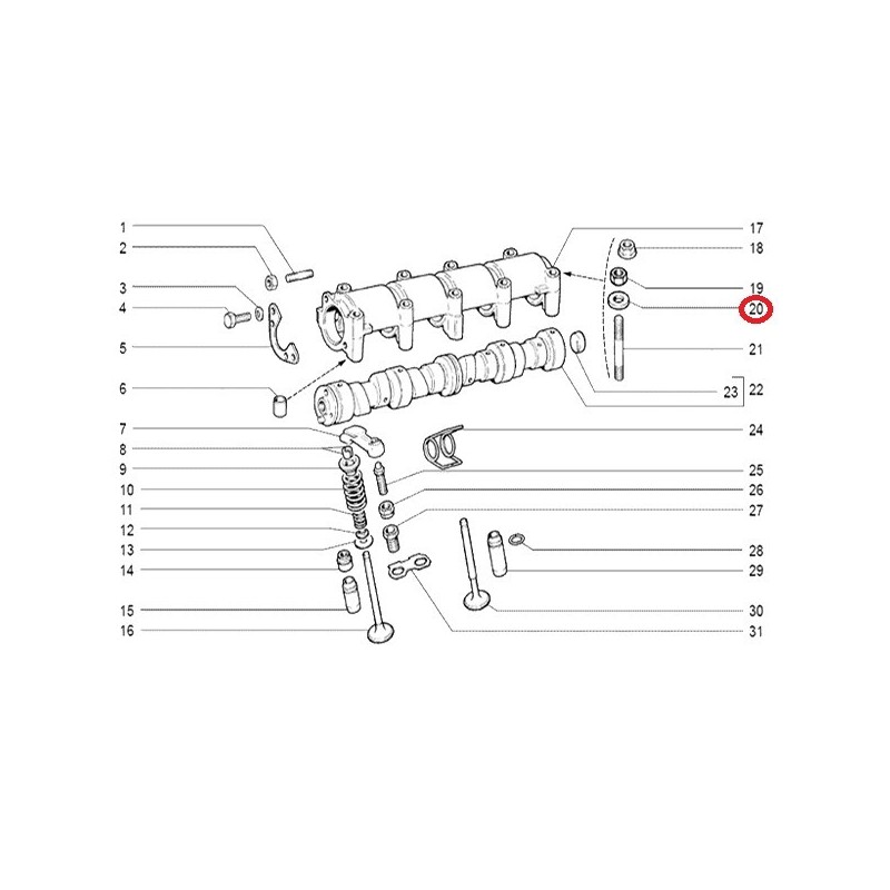 Podložka krytu vačkového hriadeľa 2101-1006036