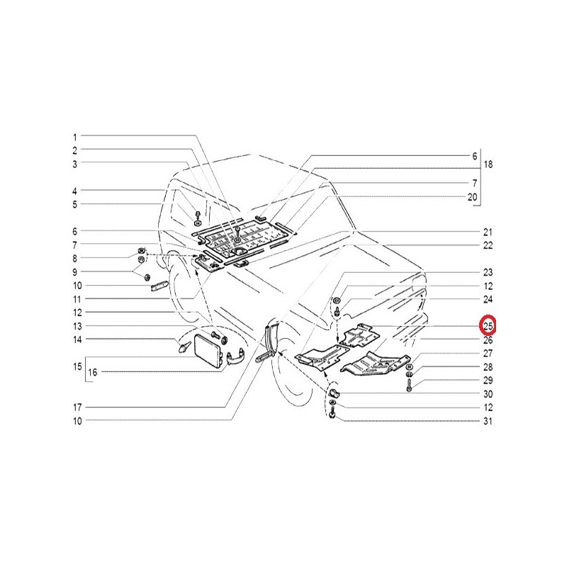 Chránič motora P+Ľ 2121-2802022+23