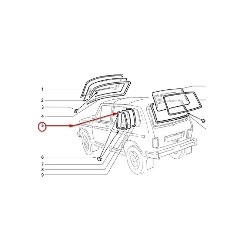 Klin tesnenia bočného skla 2131-5403136