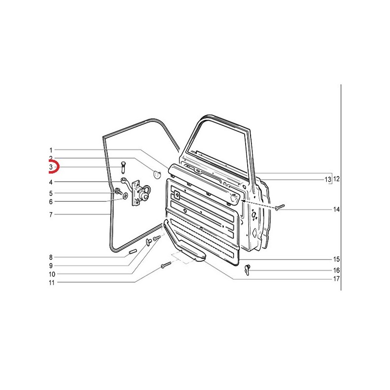 Kolík obmedzovača dverí 2121-6106096