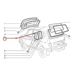 Klin tesnenia bočného skla 2131-5403137