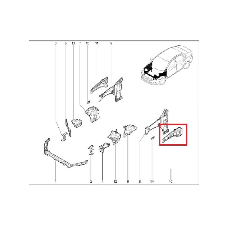 Predný ľavý nosník 8450039217