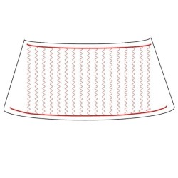 Vyhrievané čelné sklo s držiakom snímača dažďa 2190-5206012-25