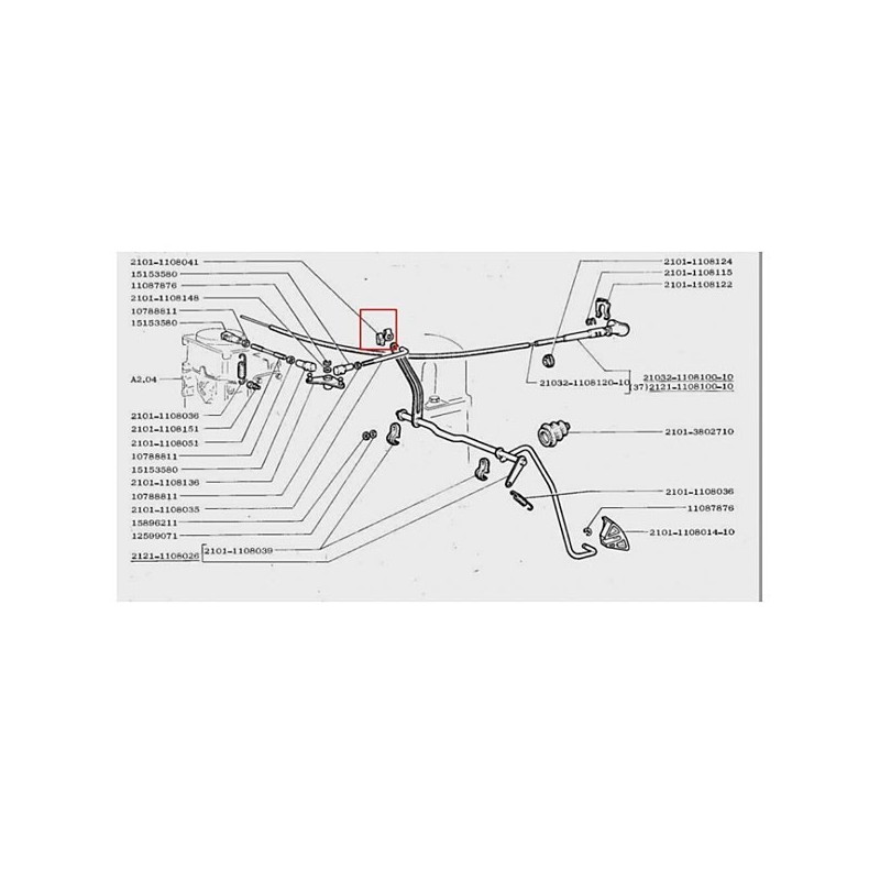 Suport cablu acceleratie 2101-1108041