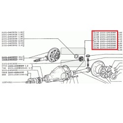 Vymedzovací krúžok zadného diferenciálu 2,90mm 2101-2402087