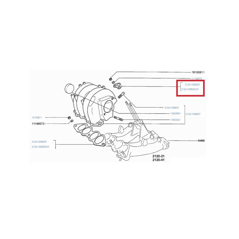 Tesnenie sacieho potrubia 2123-1008033