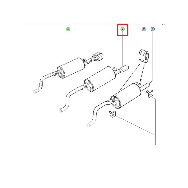 Zadní tlumič výfuku 8450031918