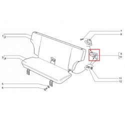 Üléstámla tartó bal oldali 21214-6820067