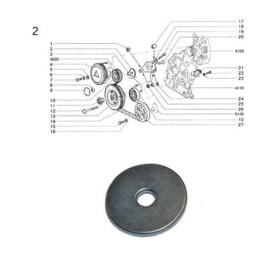 Ochranný kryt napínacej kladky 2123-1041067-00